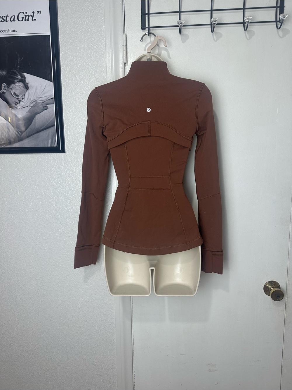 lululemon athletica Women's Rust Brown Fitted Full-Zip Jacket - Picture 3 of 4